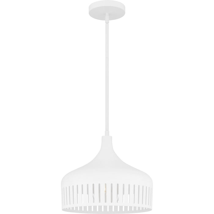 Quoizel QP6208W One Light Pendant, Matte White