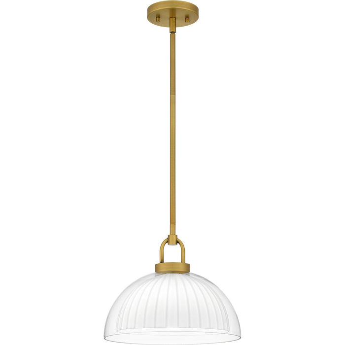 Quoizel QP6217BRG One Light Pendant, Brushed Gold