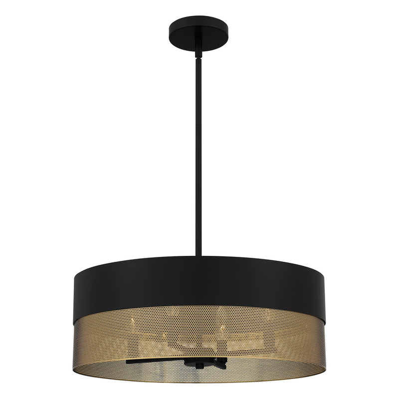 Quoizel QP6740MBK Four Light Pendant, Matte Black