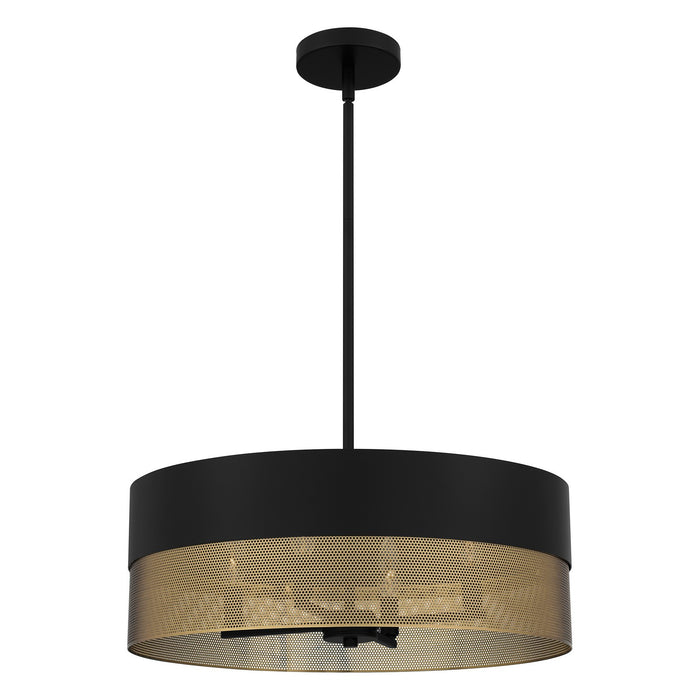 Quoizel QP6740MBK Four Light Pendant, Matte Black