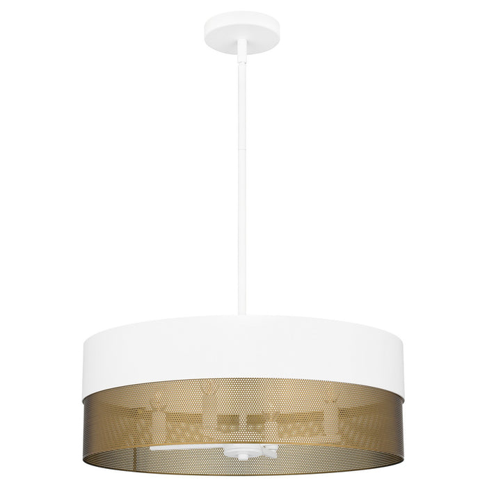 Quoizel QP6740W Four Light Pendant, Matte White