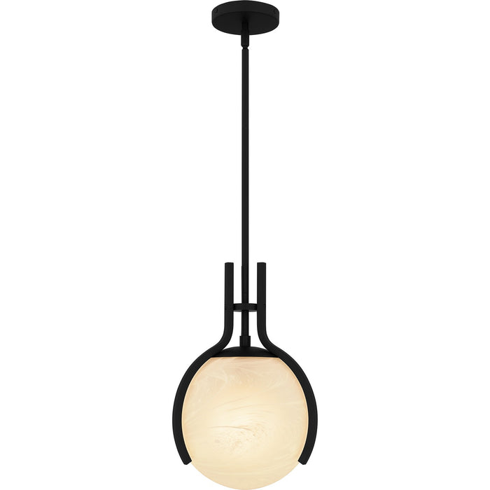 Quoizel QP6741MBK One Light Pendant, Matte Black