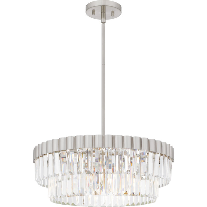 Quoizel QP6742BN Four Light Pendant, Brushed Nickel