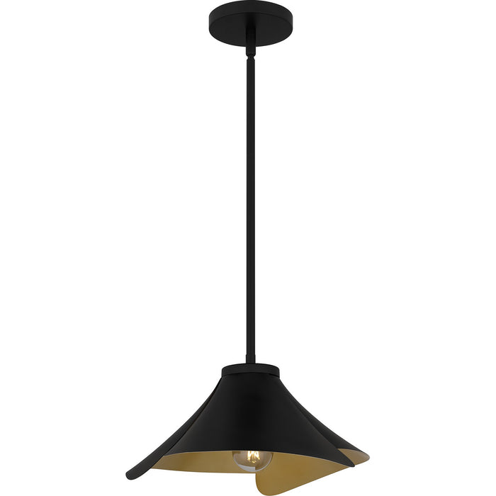 Quoizel QP6747MBK One Light Pendant, Matte Black