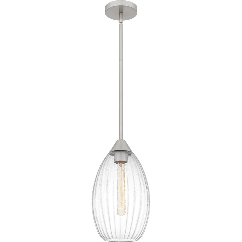 Quoizel QPP6756BN One Light Mini Pendant, Brushed Nickel