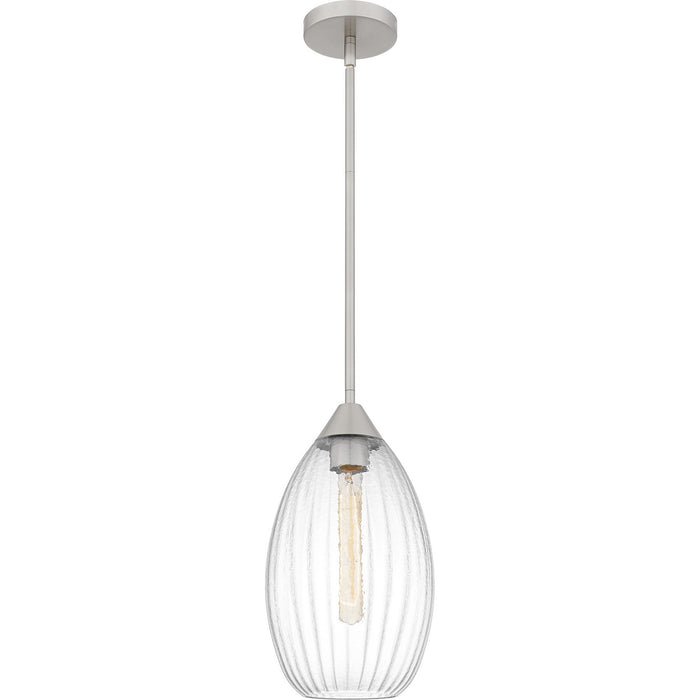Quoizel QPP6756BN One Light Mini Pendant, Brushed Nickel