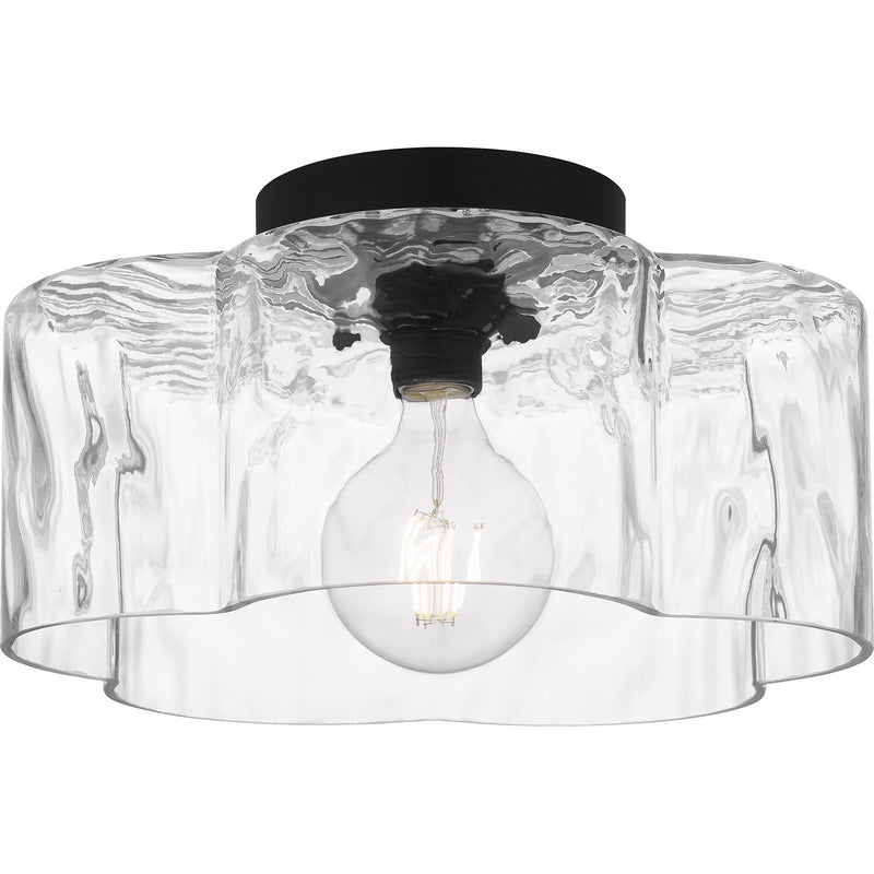 Quoizel QSF6760MBK One Light Semi Flush Mount, Matte Black