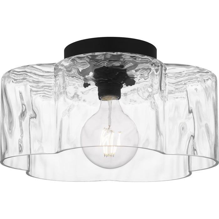 Quoizel QSF6760MBK One Light Semi Flush Mount, Matte Black