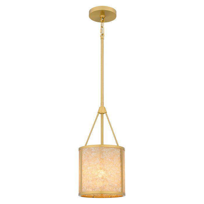 Quoizel STO1508BRG One Light Mini Pendant, Brushed Gold
