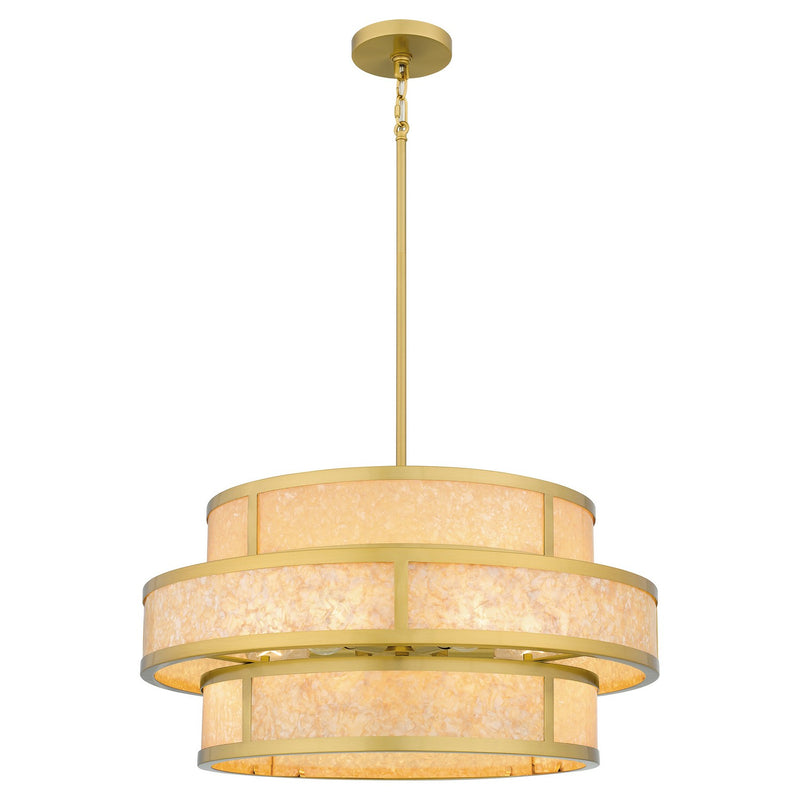 Quoizel STO2824BRG Six Light Pendant, Brushed Gold