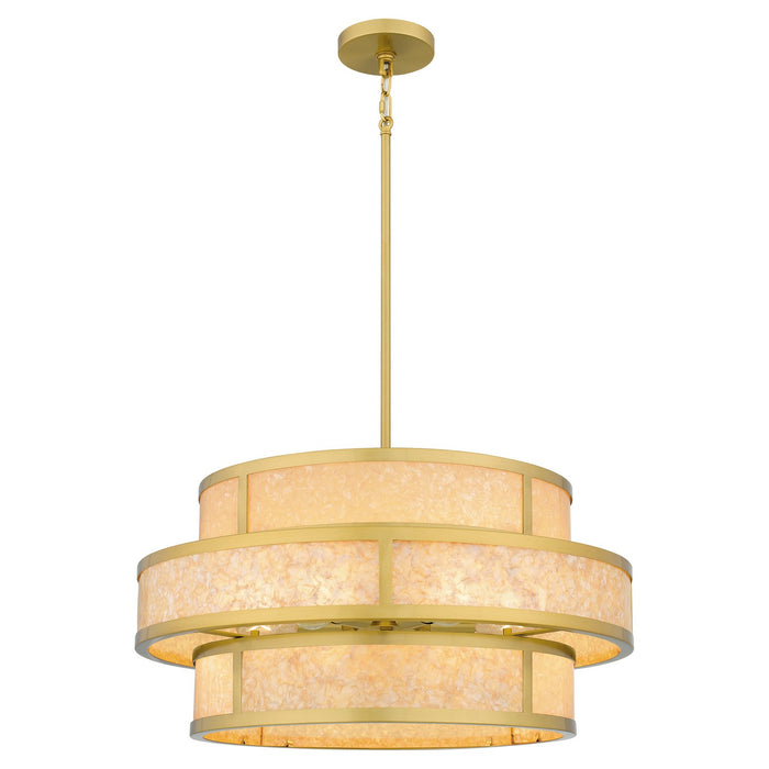 Quoizel STO2824BRG Six Light Pendant, Brushed Gold