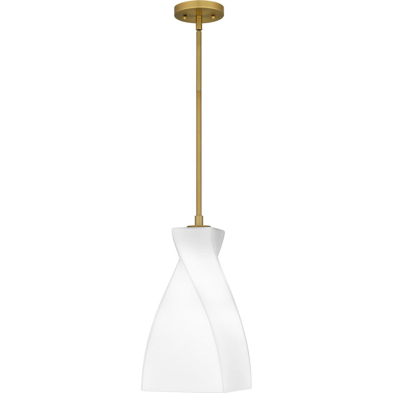 Quoizel STS1508BRG One Light Mini Pendant, Brushed Gold