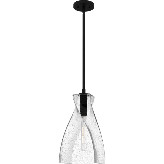 Quoizel STS1508MBK One Light Mini Pendant, Matte Black