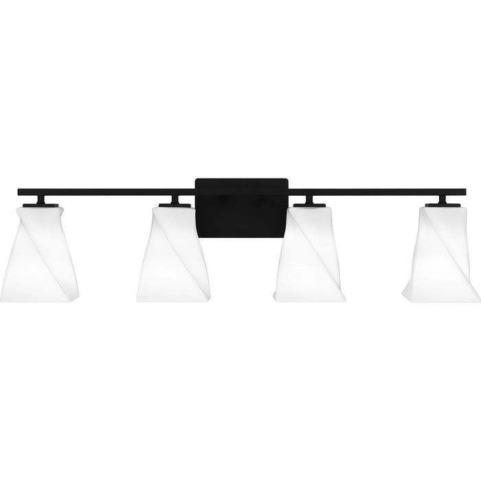 Quoizel STS8634MBK Four Light Bath, Matte Black