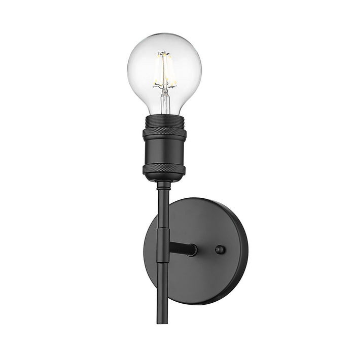 Golden 1945-1W BLK One Light Wall Sconce, Matte Black