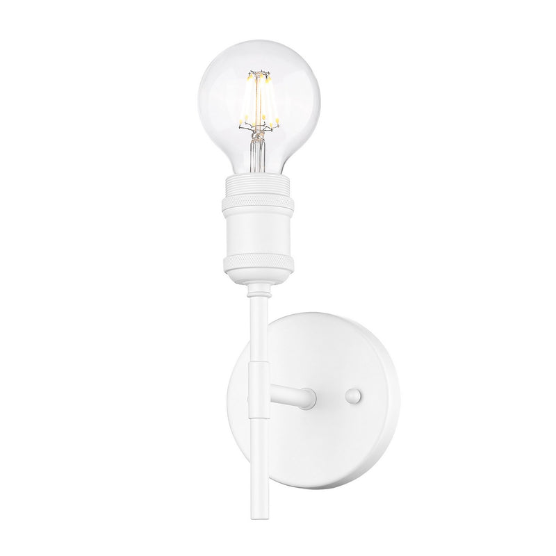 Golden 1945-1W WHT One Light Wall Sconce, Matte White