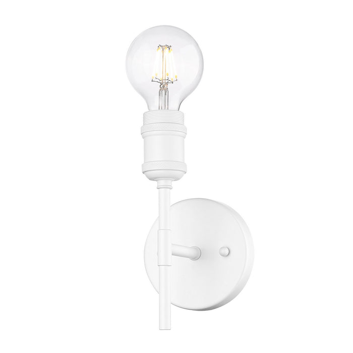 Golden 1945-1W WHT One Light Wall Sconce, Matte White