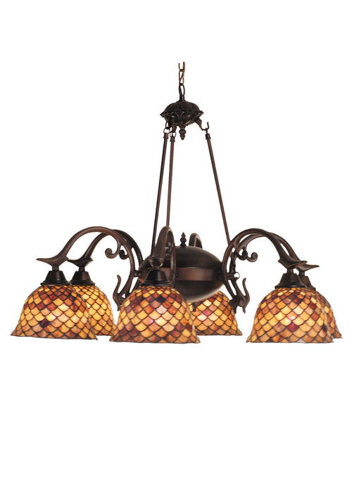 Meyda Tiffany 81860 Six Light Chandelier, Antique