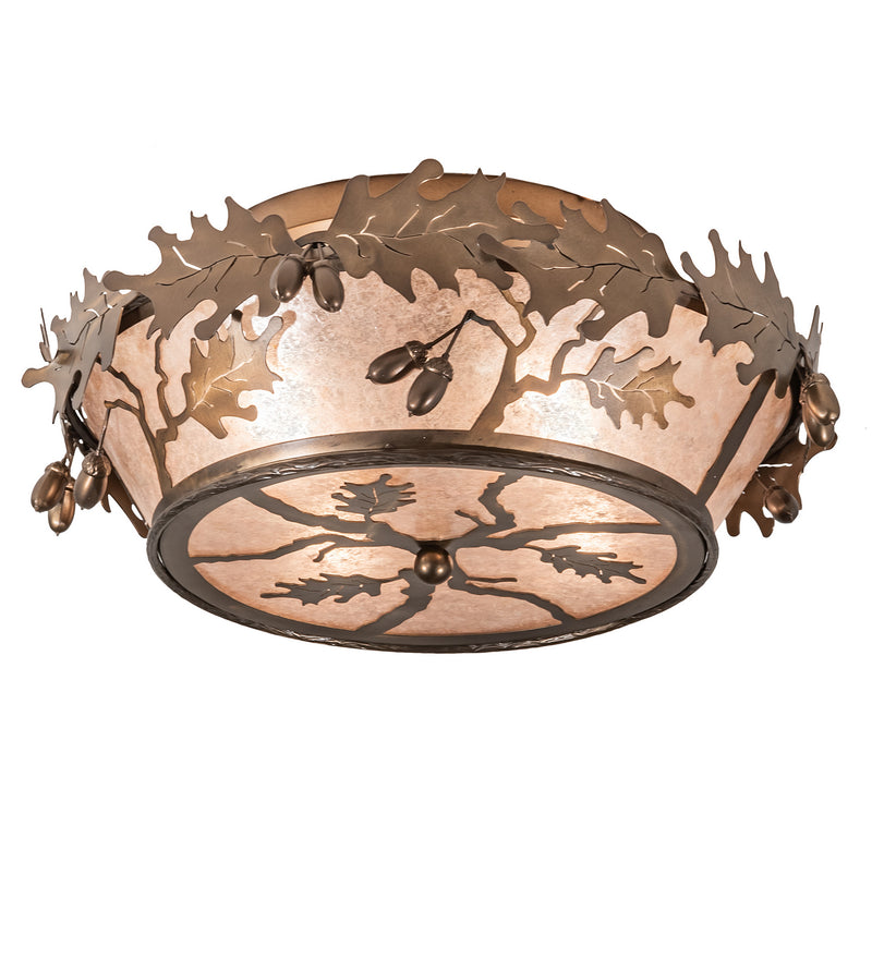 Meyda Tiffany 82070 Four Light Flushmount, Antique Copper