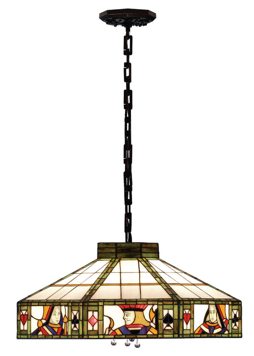 Meyda Tiffany 82117 Three Light Pendant, Mahogany Bronze