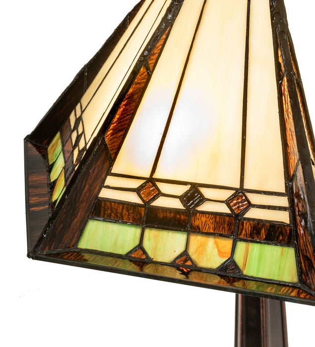Meyda Tiffany 82313 Two Light Table Lamp, Mahogany Bronze