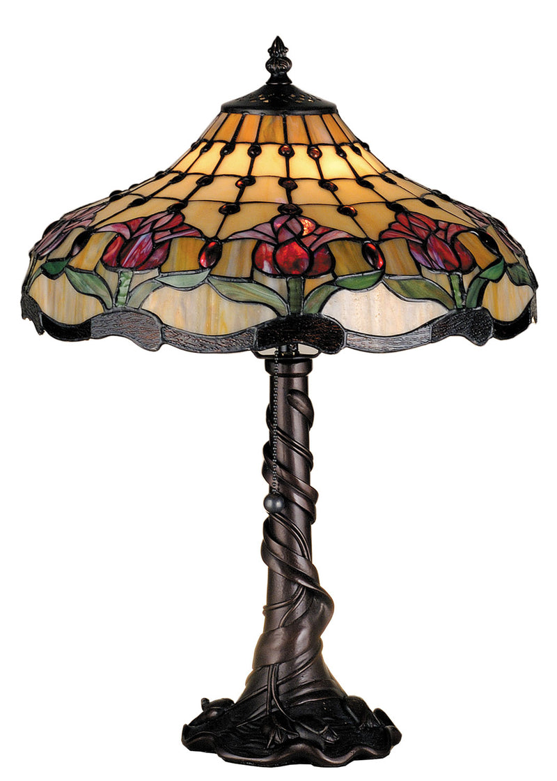 Meyda Tiffany 82319 One Light Table Lamp, Antique