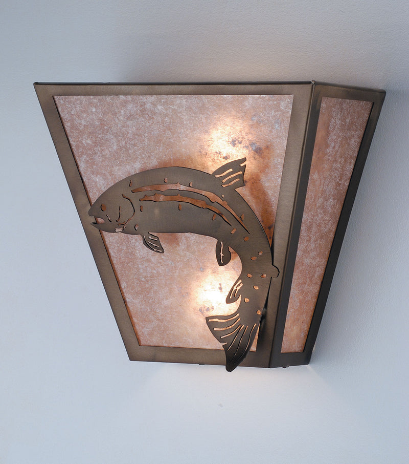 Meyda Tiffany 82363 Two Light Wall Sconce, Antique Copper