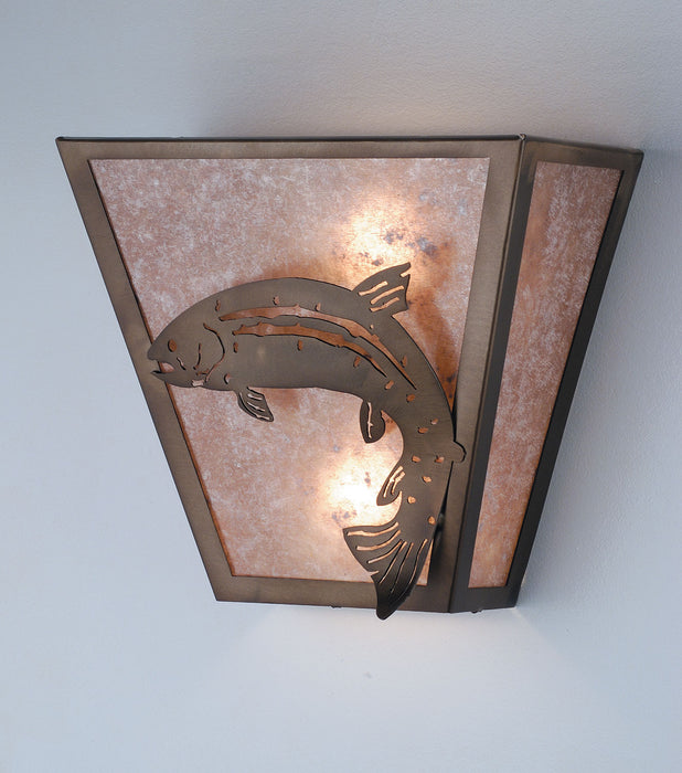 Meyda Tiffany 82363 Two Light Wall Sconce, Antique Copper