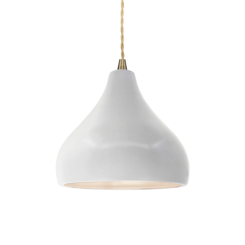 Justice Designs CER-6560-BIS-ABRS-BEIG-TWST One Light Pendant, Bisque