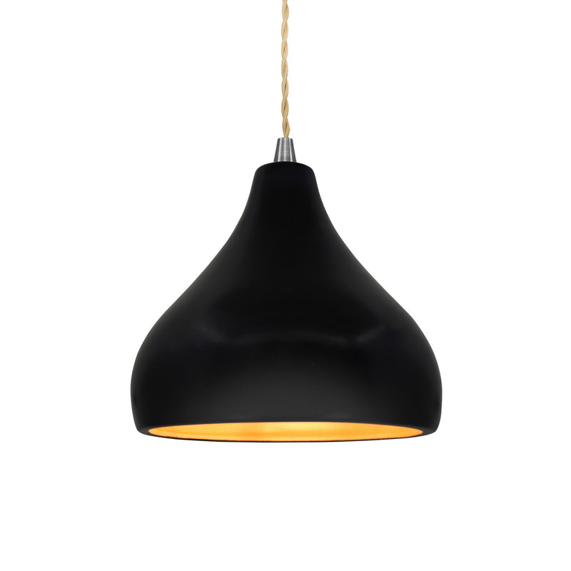 Justice Designs CER-6560-CBGD-NCKL-BEIG-TWST One Light Pendant, Carbon Matte Black w/ Champagne Gold