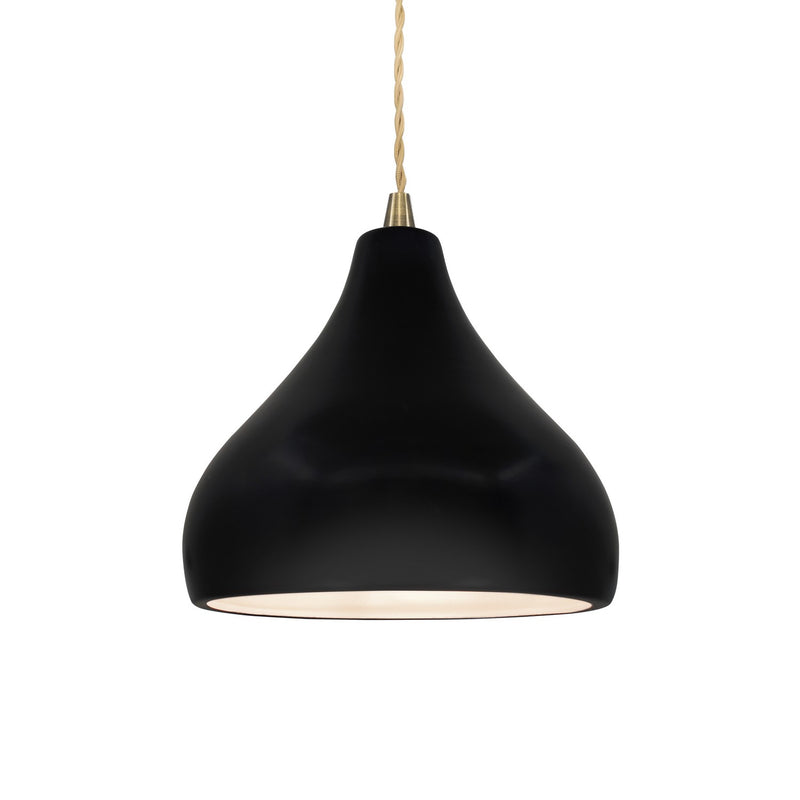 Justice Designs CER-6560-CRB-ABRS-BEIG-TWST One Light Pendant, Carbon - Matte Black