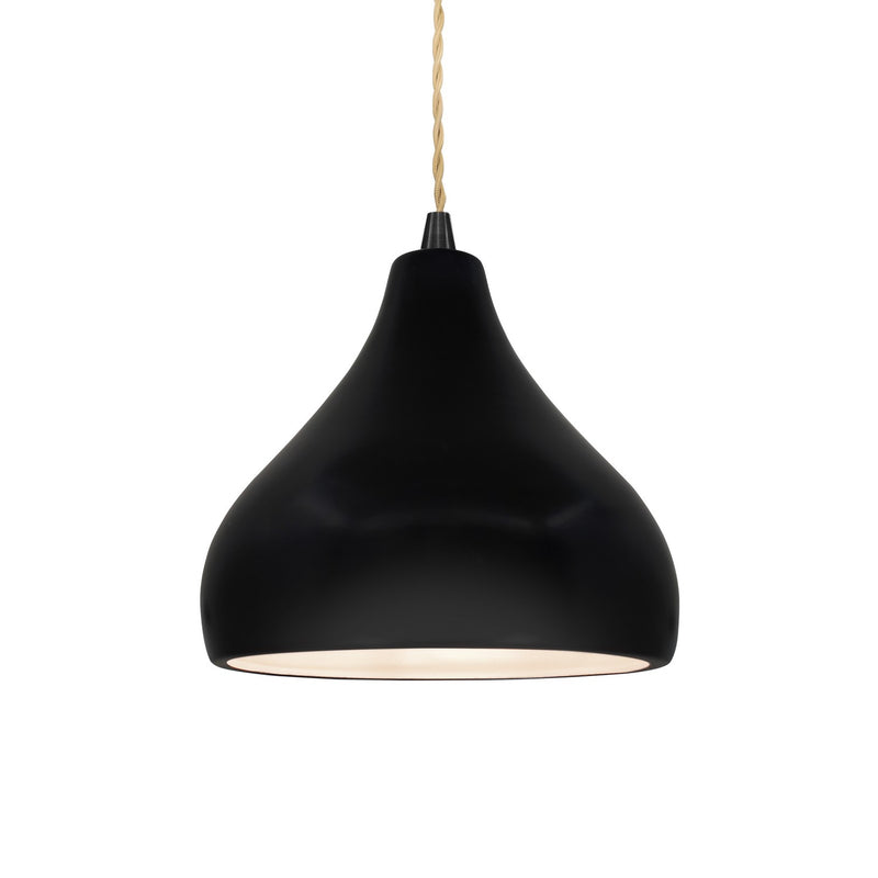 Justice Designs CER-6560-CRB-MBLK-BEIG-TWST One Light Pendant, Carbon - Matte Black