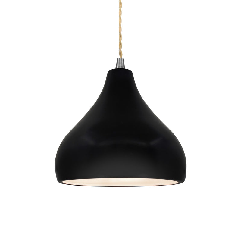 Justice Designs CER-6560-CRB-NCKL-BEIG-TWST One Light Pendant, Carbon - Matte Black