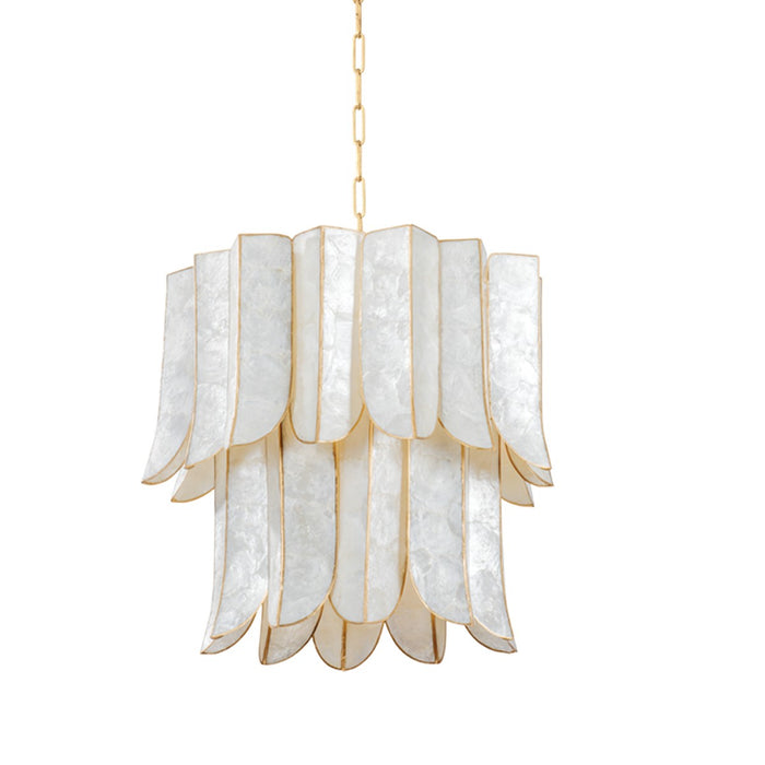 Corbett Lighting 365-23-VGL Seven Light Chandelier, Vintage Gold Leaf