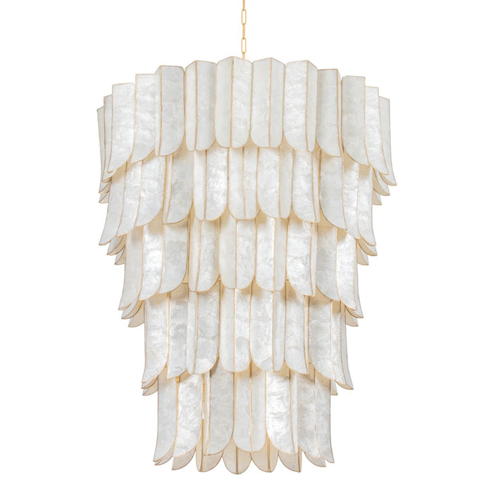 Corbett Lighting 365-39-VGL 27 Light Chandelier, Vintage Gold Leaf