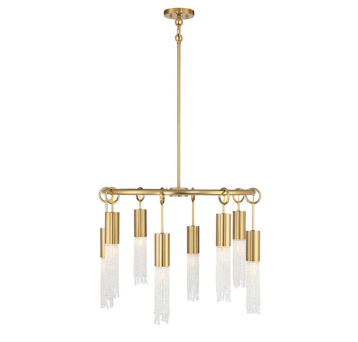 Savoy House 1-1366-8-322 Eight Light Chandelier, Warm Brass