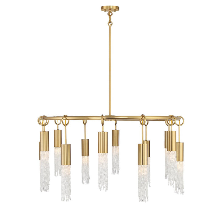 Savoy House 1-1367-12-322 12 Light Chandelier, Warm Brass
