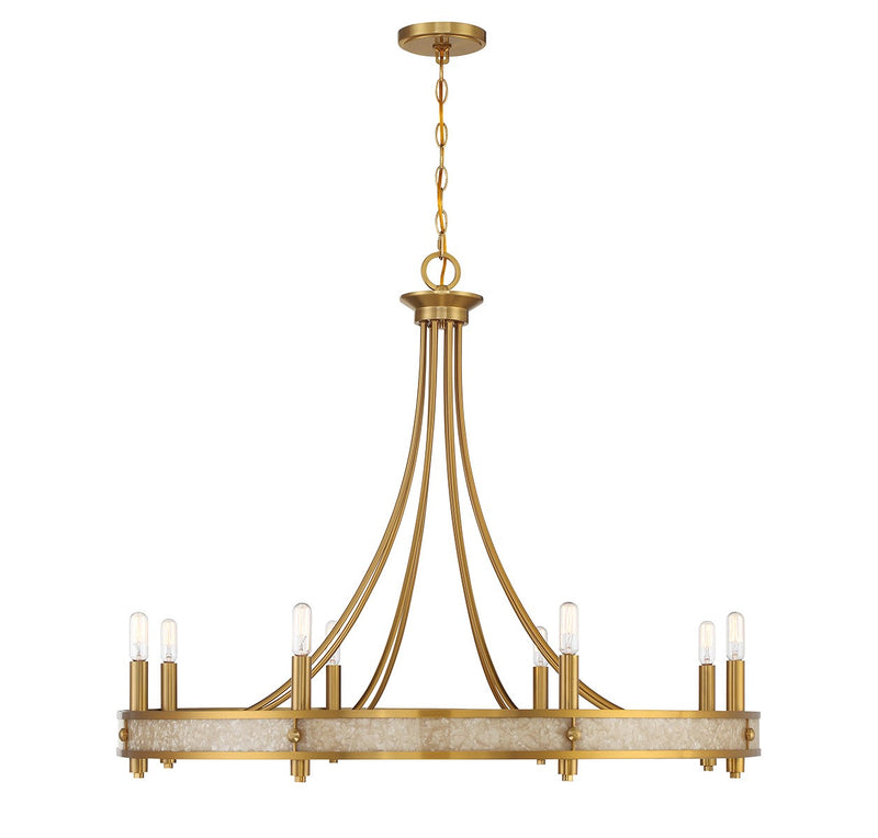 Savoy House 1-2054-8-322 Eight Light Chandelier, Warm Brass