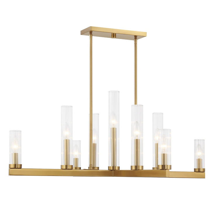 Savoy House 1-2635-9-322 Nine Light Chandelier, Warm Brass