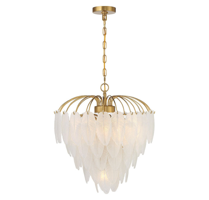 Savoy House 1-3508-6-322 Six Light Chandelier, Warm Brass