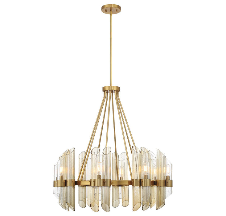 Savoy House 1-9105-8-322 Eight Light Chandelier, Warm Brass