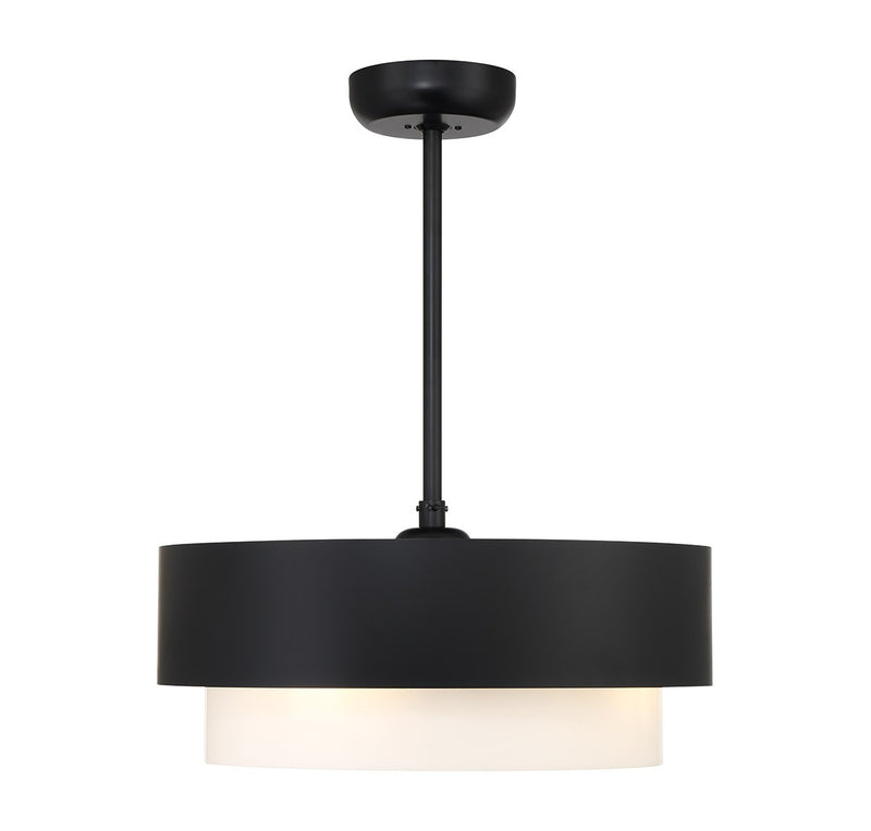 Savoy House 22-FD-445-89 Four Light Fan D'Lier, Matte Black