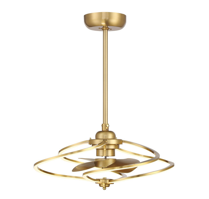Savoy House 24-FD-945-322 LED Fan D'Lier, Warm Brass