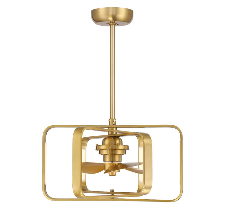 Savoy House 24-FD-955-322 LED Fan D'Lier, Warm Brass