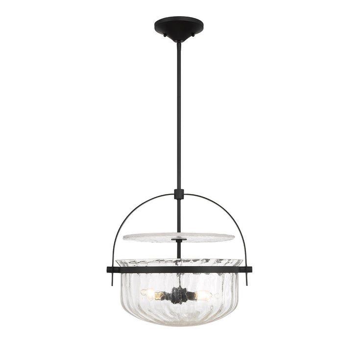 Savoy House 6-4723-4-89 Four Light Convertible Semi-Flush/Pendant, Matte Black