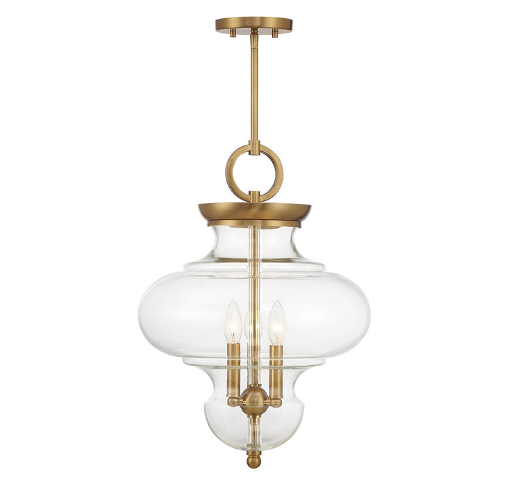 Savoy House 7-5801-3-322 Three Light Pendant, Warm Brass