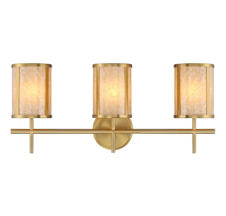 Savoy House 8-2055-3-322 Three Light Bathroom Vanity, Warm Brass