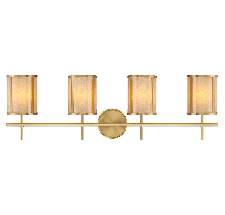 Savoy House 8-2055-4-322 Four Light Bathroom Vanity, Warm Brass