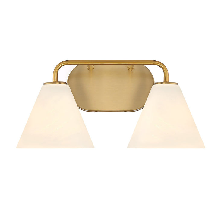 Savoy House 8-2988-2-322 Two Light Bathroom Vanity, Warm Brass