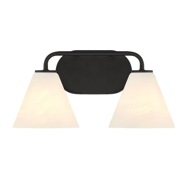 Savoy House 8-2988-2-BK Two Light Bathroom Vanity, Matte Black
